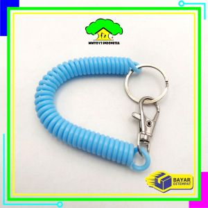 MI-C1249 Gantungan Kunci Motor Spiral Elastis Tali Karet Dapat Ditarik / Keychain Spiral Gantungan