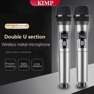 Rechargeable Wireless Karaoke Microphone Handheld Mic Dual UHF Portable Dynamic with Receiver Set Wireless microphone original ACE AC-1000 Professional UHF Wireless Rechargeable Microphone