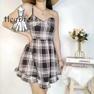 Burberry spaghetti strap dress best sale