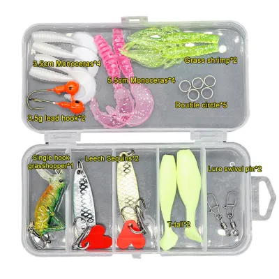 Gewang Pancing Umpan Tiruan 18pcs/23pcs/26pcs/30 Set Kepingan Gewang Memancing Cangkuk Sudu Penusuk Set Gewang Keras dalam Kotak memancing umpan palsu Peralatan umpan palsu