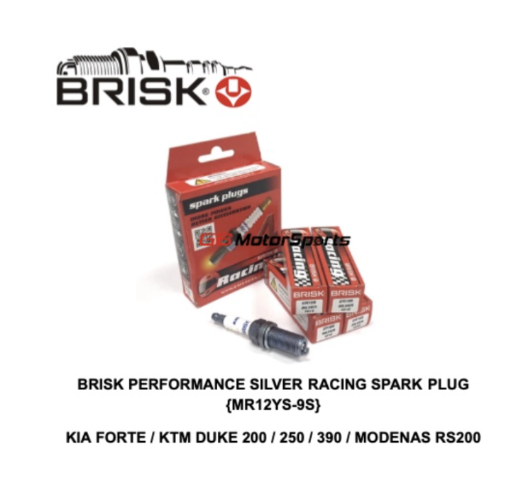 BRISK PERFORMANCE SILVER RACING SPARK PLUG {MR12YS9S} KIA FORTE