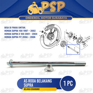 As Roda Belakang Supra - As Tromol Fork Forek Belakang + Mur Honda Supra 100 Supra X 100 Supra Fit