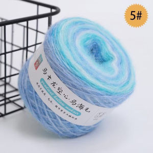 50g/Roll Gradient Colorful Mohair Multicolor Rainbow Yarn 200M Hand-Woven Soft Yarn for Knitting Crochet Sweater