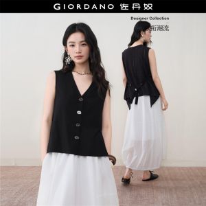 GIORDANO Women Vest Breathable Stitched Vest Casual Stylish Trendy Elegant Comfortable Fashion Classic Modern 18376705
