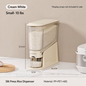 5-9KG Rice Storage Box Grain Container Kitchen Cereal Rice Bucket Insect and Moisture Proof Sealed Organizer