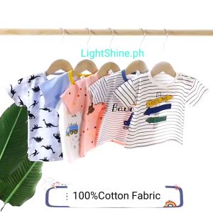 LightShine 0-6Y Casual & Simple Printed Pattern T-ShirtsBoy Round Neck T-ShirtsShort Sleeve For Boys Suitable For Summer