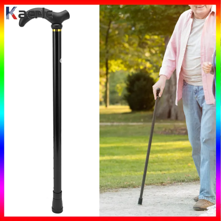 Adjustable Walking Cane With Rubber Tip Ergonomic Aluminum Alloy