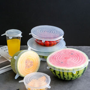 Food Grade Silicone Cover Fresh-Keeping Lids for Bowl/Pot/Fruit Reusable Stretch Lids Kitchen Accessories