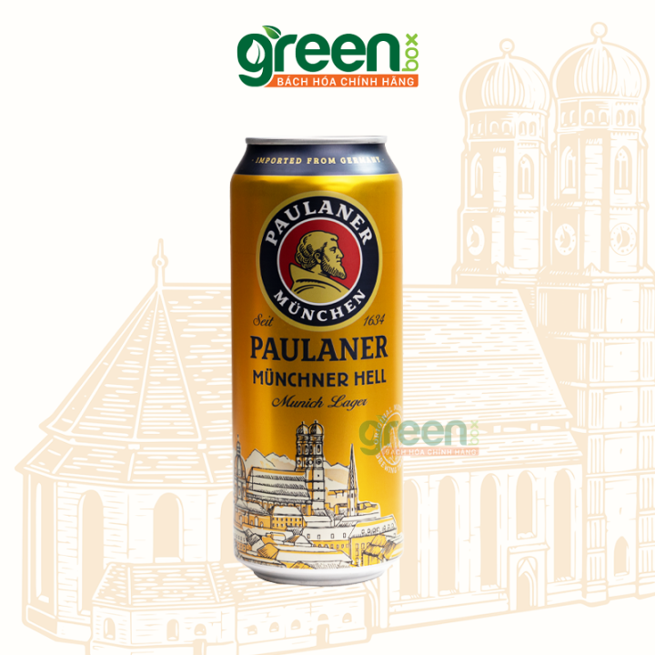 Bia Đức nhập khẩu hương lúa mạch Paulaner Munich Hell dung tích 500ml ...