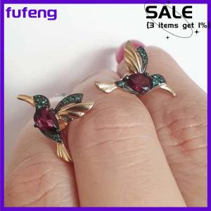 fufeng Hummingbird Long Drop Earrings Bird Pendant Tassel Pendant Earrings