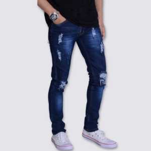 CELANA PANJANG PRIA JEANS SOBEK LUTUT RIPPED JEANS TERBARU CELANA JEANS SLIMFIT SOBEK