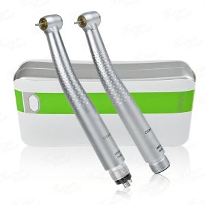 Dental 5 LED High Speed Handpiece Dentist Tips E-Generator Air Turbine 2/4 Hole Push Button 5 Water Sprays Ceramic Rotor Tools