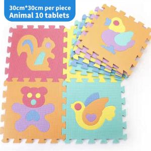 Sets of Childrens Crawling Foam Mats with Patterns Sets of Childrens Educational Toy Carpets Sets of Childrens Interlocking Exercise Floor Mats.