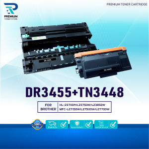 ซื้อแพ็คคู่ตลับหมึก+ตลับดรัม สุดคุ้ม ! TN3448 และ DR3455 DR-3455 TN-3448 For Brother HL-L5000D/HL-L5100DN/HL-L6200DW/HL-L6400DW/DCP-L5600DN