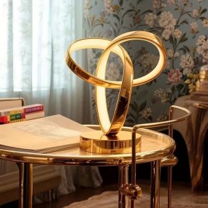 Modern LED Clover Table Lamp Bedside Lamp Tri Color Infinite Dimming Suitable for Bedrooms Dining Rooms Living Rooms Cafes