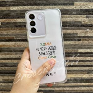 Soft Case Clear Silikon Komptibel Untuk Vivo V25 5G V25e V25 Pro V27 5G V27e V27 Pro V29 5G V29e Vivo T1 5G T1 Pro 5G Vivo x80 x80 Pro Vivo y36 4G y36 5G y17s Bening Transparant Tebal 2mm