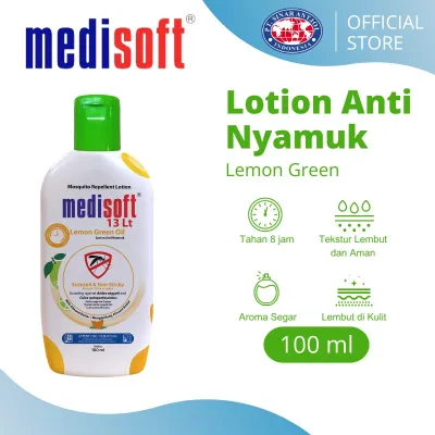 Medisoft Mosquitto Repelent 100ml Lemon GREEN Oil - Lotion Anti Nyamuk HIJAU