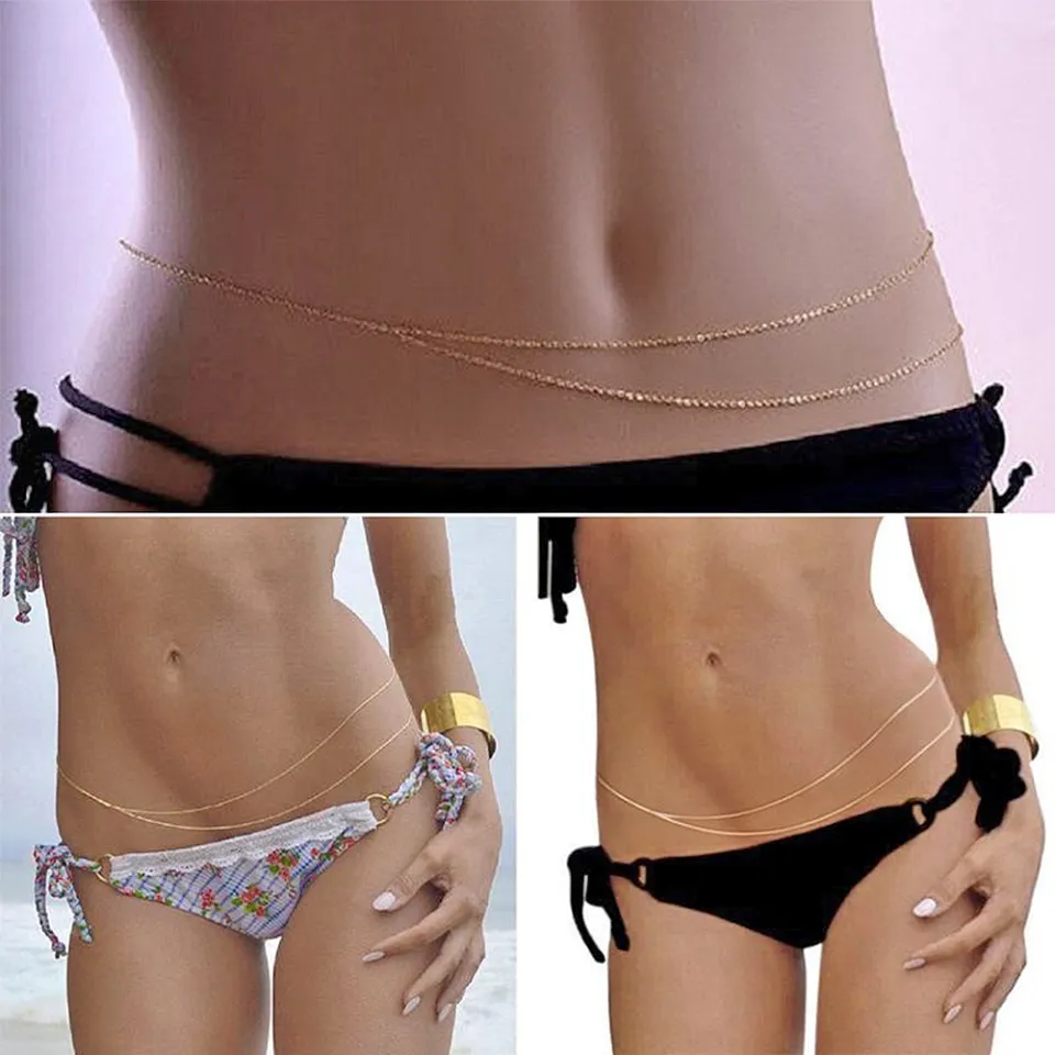 Custom G-String Thong Belly Chain Sexy Body Chain Jewelry Waist Chain  Bikinis Body Jewelry DIY