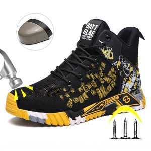 High Top Safety Shoes Men Work Shoes Men Women Work Safety Boots Mens Work Shoes Fashion Security Protective Boots