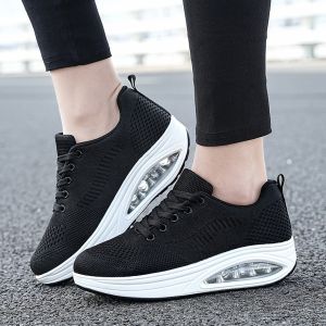 ใหม่!รองเท้าผ้าใบผู้หญิงเพื่อสุขภาพ Air cushion งานถัก น้ำหนักเบา ใส่ออกกำลังกาย ใส่เที่ยว ยืนนานสบาย มี 3 สี ไซส์ 36-42