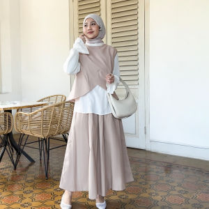 YEPPUOUTFIT - Yuki One Set | Setelan Vest Sleveless Lucu dan Flare Skirt Bahan Katun Chinos Casual
