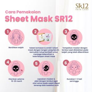 SR12 Sheet Mask Brightening Mencerahkan Kulit Dengan Kandungan Licorice Dan Minyak Kelapa