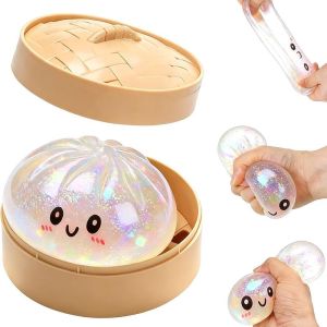 YZLong Cute Galaxy Baozi Squishy Toy in Steamer Basket - Soft Stress Relief with Slow Rebound for Kids and Adults