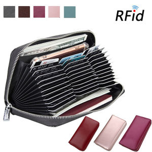 RFID หนังผู้หญิงกระเป๋าสตางค์36เครื่องใส่การ์ดที่ยึดโทรศัพท์มือถือกระเป๋าคลัทช์หญิงกระเป๋าสตางค์ผู้หญิงแบบถือ