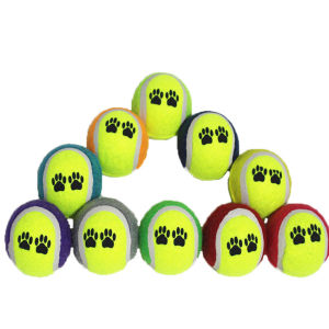 AW ลูกเทนนิสสำหรับสัตว์เลี้ยง ลูกบอลฝึกสุนัขและแมว จัดส่งคละสี โยนเล่นกับสุนัข  Pet plush tennis