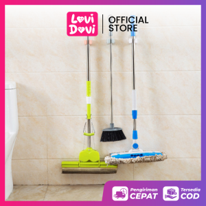 Gantungan Sapu Pel Tempel Dinding Multifungsi / Mop Holder Stiker Serbaguna/ Mop Suction Hanger