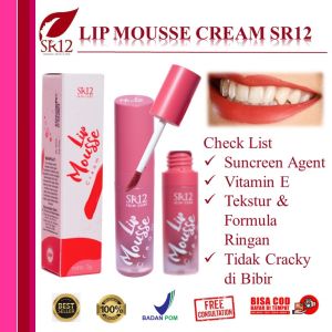 SR12 Lip Mousse Cream 2gr BPOM Menjaga Kelembaban Bibir Kering