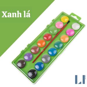 Hộp 16 màu nước nén solid watercolor không độc hại thân thiện với môi trường.
