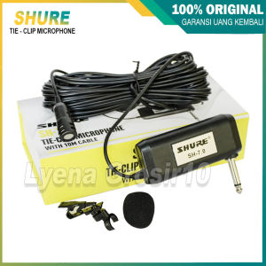 Mic Mik Jepit Shure SH 7.0 Microphone Condenser Clip On+Busa Cocok Untuk Ceramah Imam Originall