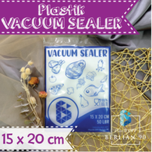PLASTIK VACUUM 15X20 CM ISI 50 / PLASTIK VAKUM BAG FOOD GRADE