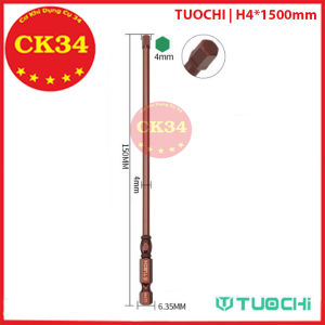 Bán lẻ - Mũi lục giác H2-H6 dài 65-200mm chuôi lục giác cho máy khoan máy bắn vít hãng TUOCHI