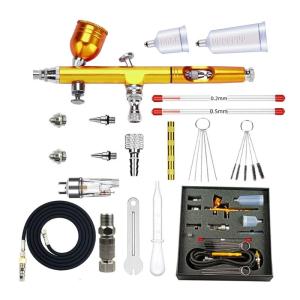 Double Action Air Brush Gravitational Feed Nozzle Guns Cake Decorating Brushes For Nail Manicure Art Crafts Cake