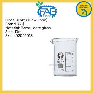 Borosilicate Glass Beaker Bikar Kaca Low Form with graduation 5 10 25 50 100 150 200 250 500 1000ml