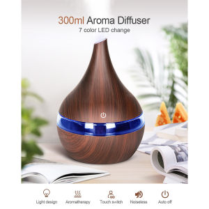 Ultrasonic Air Humidifier Aromatherapy Kayu 300 ml KBAYBO Ori EP25