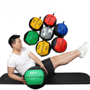 MECOME 2/3/4/5 กิโลกรัม ลูกบอลยา หลากสีสัน หนัง PU ลูกบอลออกกำลังกาย ใช้งานได้ดี การฝึกอบรมหลัก ลูกบอลโยคะ ของใช้สำหรับฟิตเนส