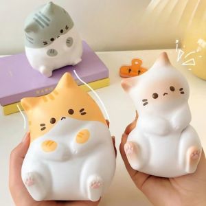Cartoon Cat Squeeze Toys for Kids Adult Soft Pinch PU Slow Rebound Balls Pop Fidget Toys Christmas Gifts