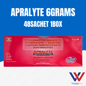 Apralyte Powder 6grams Immune System Formula for animals powder apralyte watersoluble 6g for digestion for animals