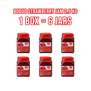 1 Box Strawberry Jam 2.5kg 6 Jars Fruit Jam With Chunks For Milk Tea Drinks Cakes Pastries Desserts