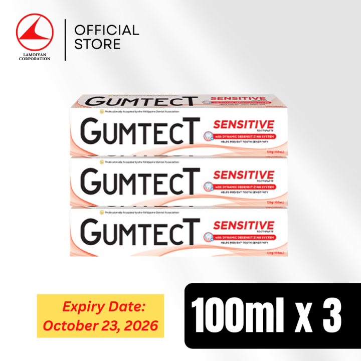 [3 PIECES] Gumtect Sensitive Toothpaste [EXPIRY DATE: OCTOBER 23, 2026 ...