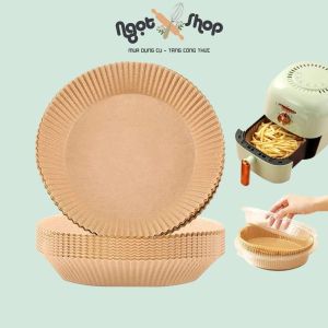Giấy lót nồi chiên không dầu nến dạng khay 50 tờ theo khuôn phù hợp với nồi chiên không dầu đa năng tiện dụng