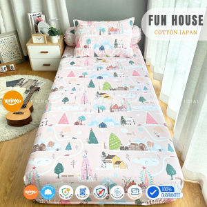 Sprei Jepang 120x200 tinggi 40cm Single size Katun asli Adem Karet Anti geser Motif Bunga Minimalis