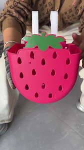 ตะกร้าจักรยานสำหรับเด็กกันน้ำถอดได้มือจับด้านหน้าอุปกรณ์เสริมสำหรับปั่นจักรยานของเด็ก