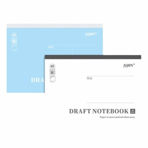 PLLEWY 50 Sheets 16K Draft Notebook Partition/Blank Design Flip-Up Note Paper Multi-purpose with Tearable Pages Draft Book Students