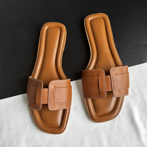 [FreeShipping] In-stock UK single flat sandals open-toe slip-on sandals large size womens shoes