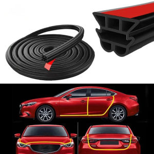 6M Car Door Seal Strip Rubber 3-Layer Sealing Protector Soundproof Waterproof Weather Strips For Car Door Hood Trunk