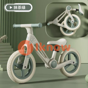 I know Childrens balance bike babys four wheeled sliding scooter two wheeled non pedal bicycle yo yo bike-12"
